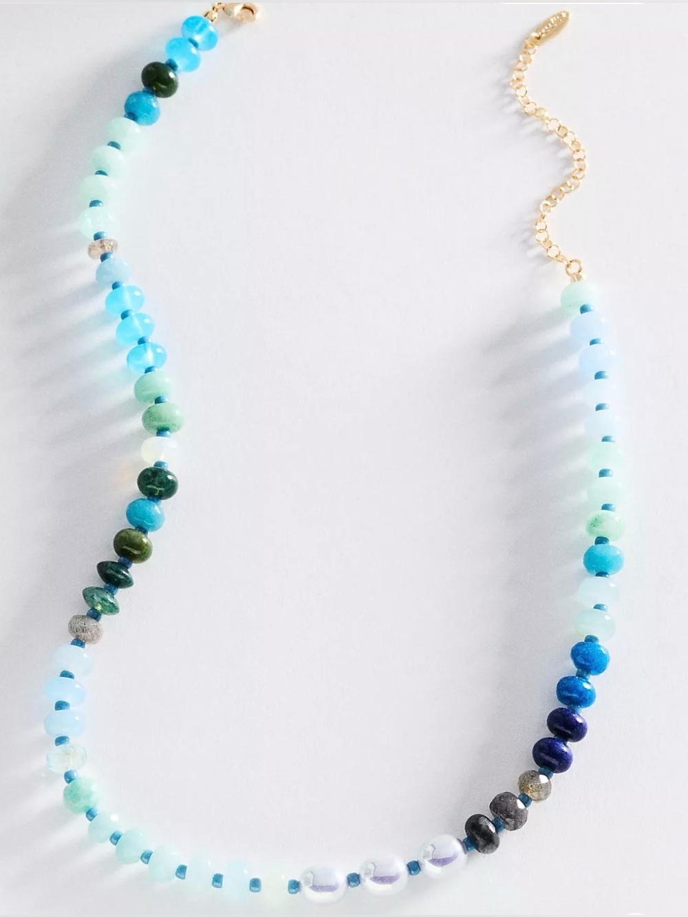 Anthropologie Rainbow Stone Necklace